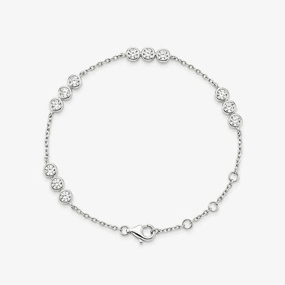 3mm Bubbles Adjustable Real All Moissanite Bracelets for Women Men Classic Lab Diamond Chain S925 Sterling Silver Jewelry