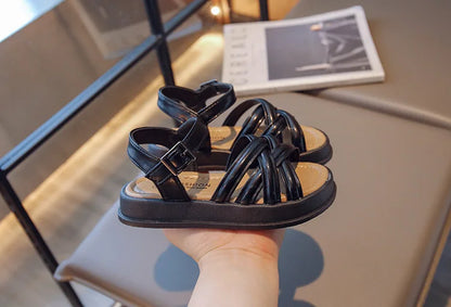 2026 Elegant Summer New Style Korean Version Princess Children's Sandals Elegant Open Toe Stylish Versatile Cute Student Sandals