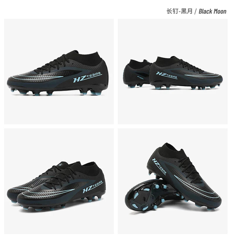 New Men Football Boots Training Breathable Cleats Adult Outdoor Non Slip Match Long Spikes Soccer Shoes Sport Boys Comfortable