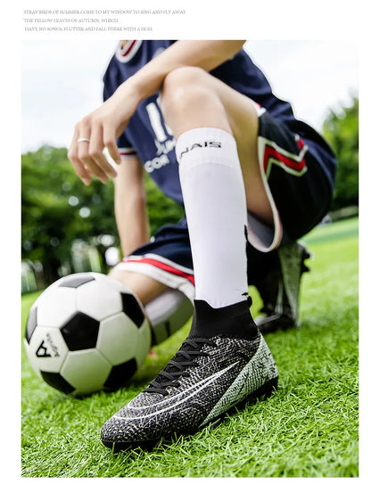 Hot-Selling Football Boots Men's Soccer Cleats TF/FG Wear-Resistant Training Shoes Outdoor Non-Slip Sneakers Size33-46