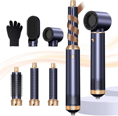 5 in 1 Hair Dryer Brush, Negative Ion Air Styler Wrap Hair Styler Upgrade Blow Dryer Brush Air Curler for Hair, Blowout Brush
