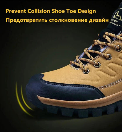 Brand Winter Men's Boots Warm Men's Snow Boots High Quality Leather Men Sneakers Outdoor Men Hiking Boots Work Shoes Size 39-46