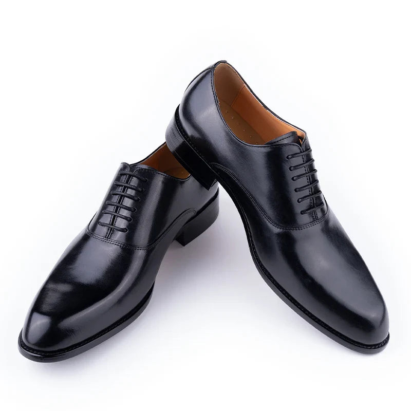 Men's Dress Shoes Handamde Leather Oxfords Shoe For Wedding Party Business Office Genuine Leather Formal Office Shoe