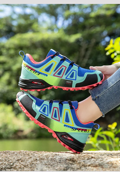 Women's Hiking Shoes Waterproof Outdoor Sports Shoes Women's Walking Travel Sports Shoes Bicycle Sports Shoes Running Shoes