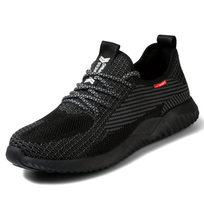 Safety shoes, breathable lightweight work shoes, puncture-resistant and smash-proof protective shoes, steel-toe shoes