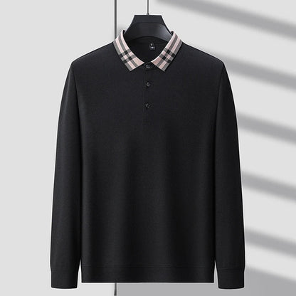 High quality long sleeve men's polo shirt with autumn personalized flip collar fashionable luxury design top casual Paul T-shirt