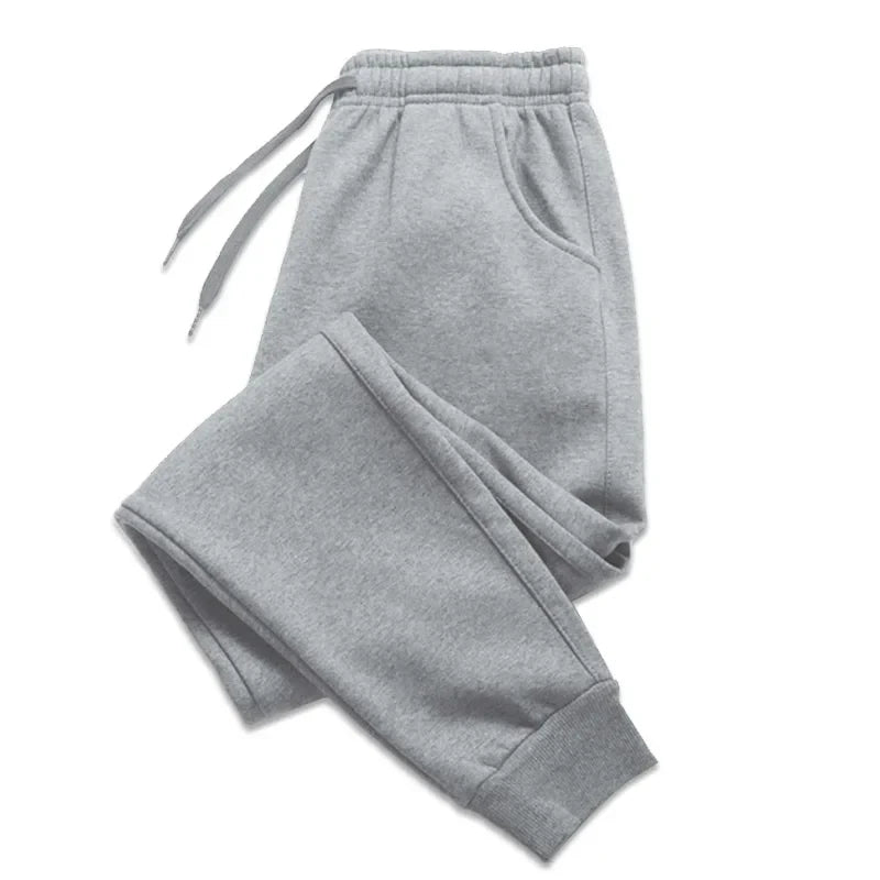 Men's Athletic Trainning Joggers Casual Loose Fit Sweatpants Spring Fall Fleece Lined Pants Elastic Waist Drawstring Trousers