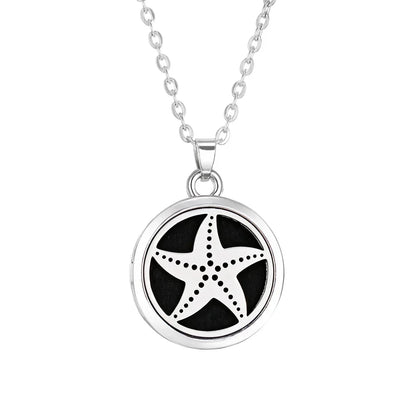 Tree of Life Aromatherapy Necklace Perfume Essential Oil Diffuser Alloy Stainless Steel  Locket Pendant Aroma Diffuser Necklace