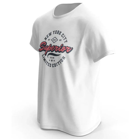 New York City Vintage Print Men's Graphic T Shirts Trendy Oversized Tee in Cotton Fabric for Women