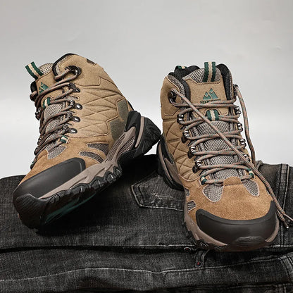 Hiking Boot Men Outdoor Boots Suede High Top Trekking Sport Men Shoes Rainproof Tactical Combat Military Boots