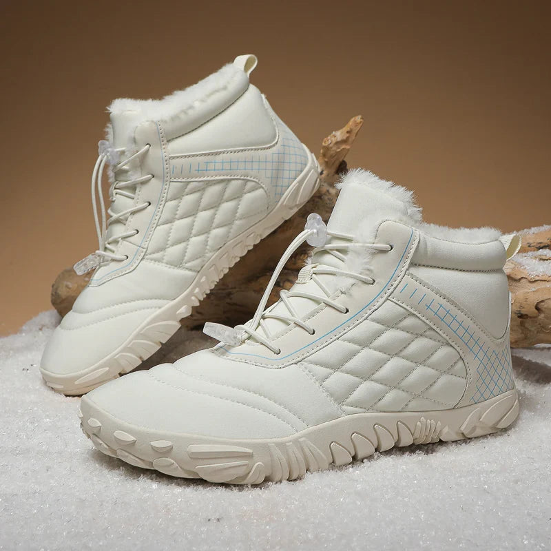 Botas de Caminhada de Inverno Barefoot Masculinas Femininas, Botas de Neve Quentes Sem Salto, Botas de Tornozelo com Biqueira Larga, Impermeáveis Minimalistas