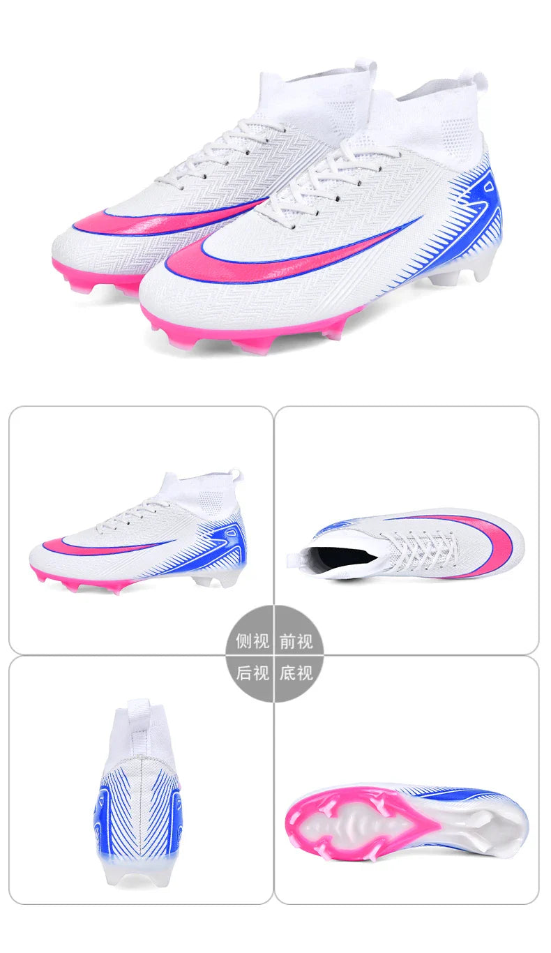 Men Football Boots Professional Soccer Cleats Non Slip Resistant Training Shoes Outdoor Match Sneakers Adult Teenagers Athlete
