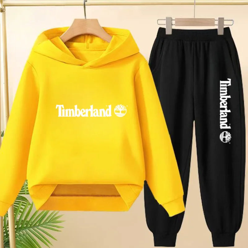 Children Clothing Autumn Winter Hoodie Coat Sweatshirt Top+Trousers Boys Girls Toddler 3-12Yrs Casual Kids Charming Pullover Set