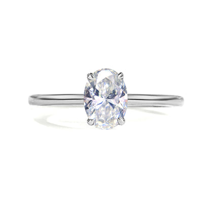 Certified Oval Moissanite Ring 1 Carat 5*7mm Brilliant Stone Solid Sterling Silver 925 Wedding Jewelry For Woman Gift
