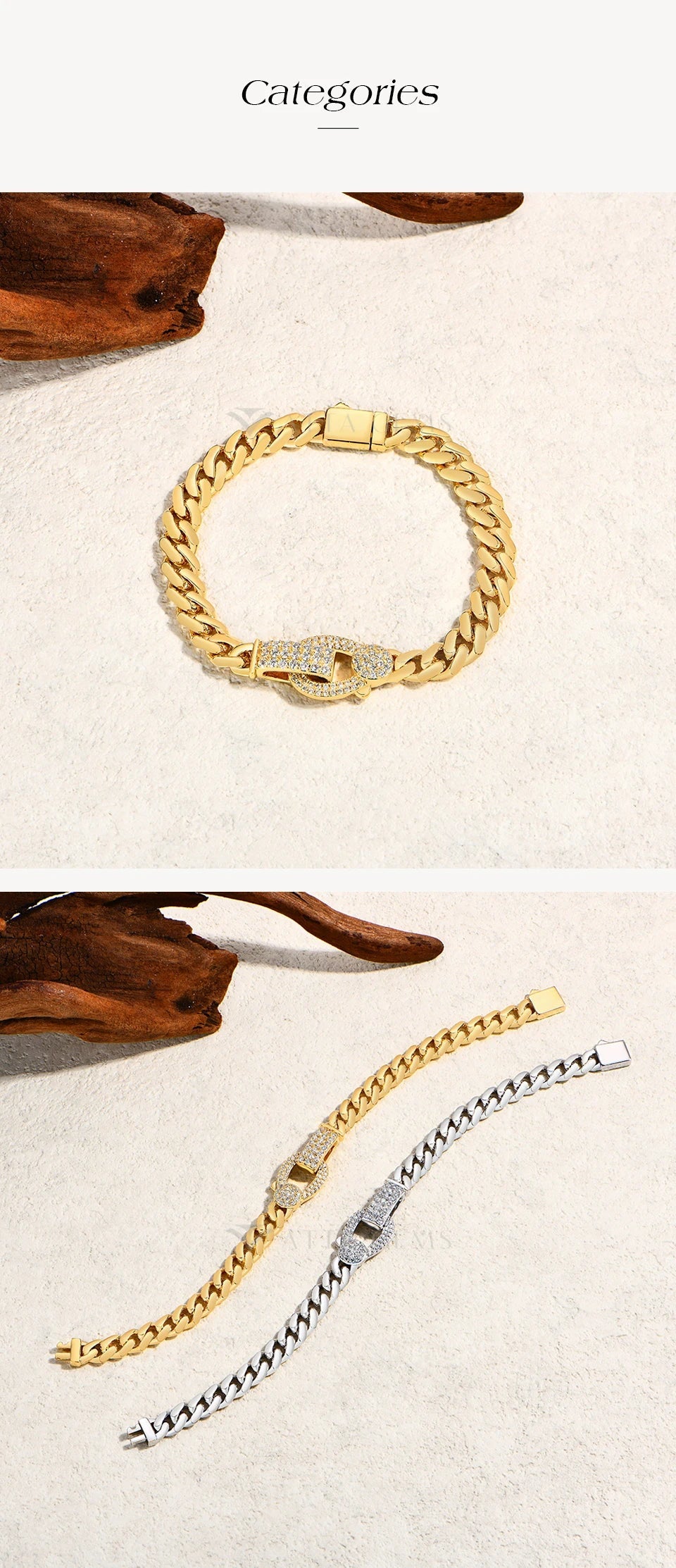New Cuban Bracelets For Men D VVS1 Moissanite s925 Sterling Silver 18k Gold Plated Fashion Hip Hop Wrist Jewelry Gifts
