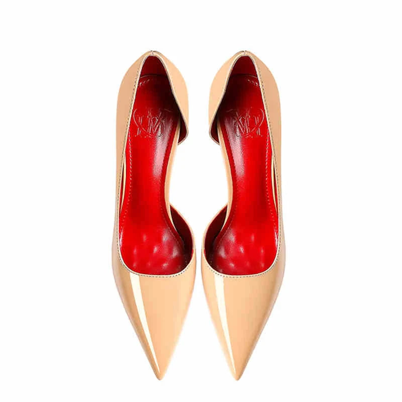 Women's heels 2025 New Luxury Brand Pumps Red Bottom Pointed Toe Rhinestone High Heels Elegant Stiletto Party Prom Ladies Shoes