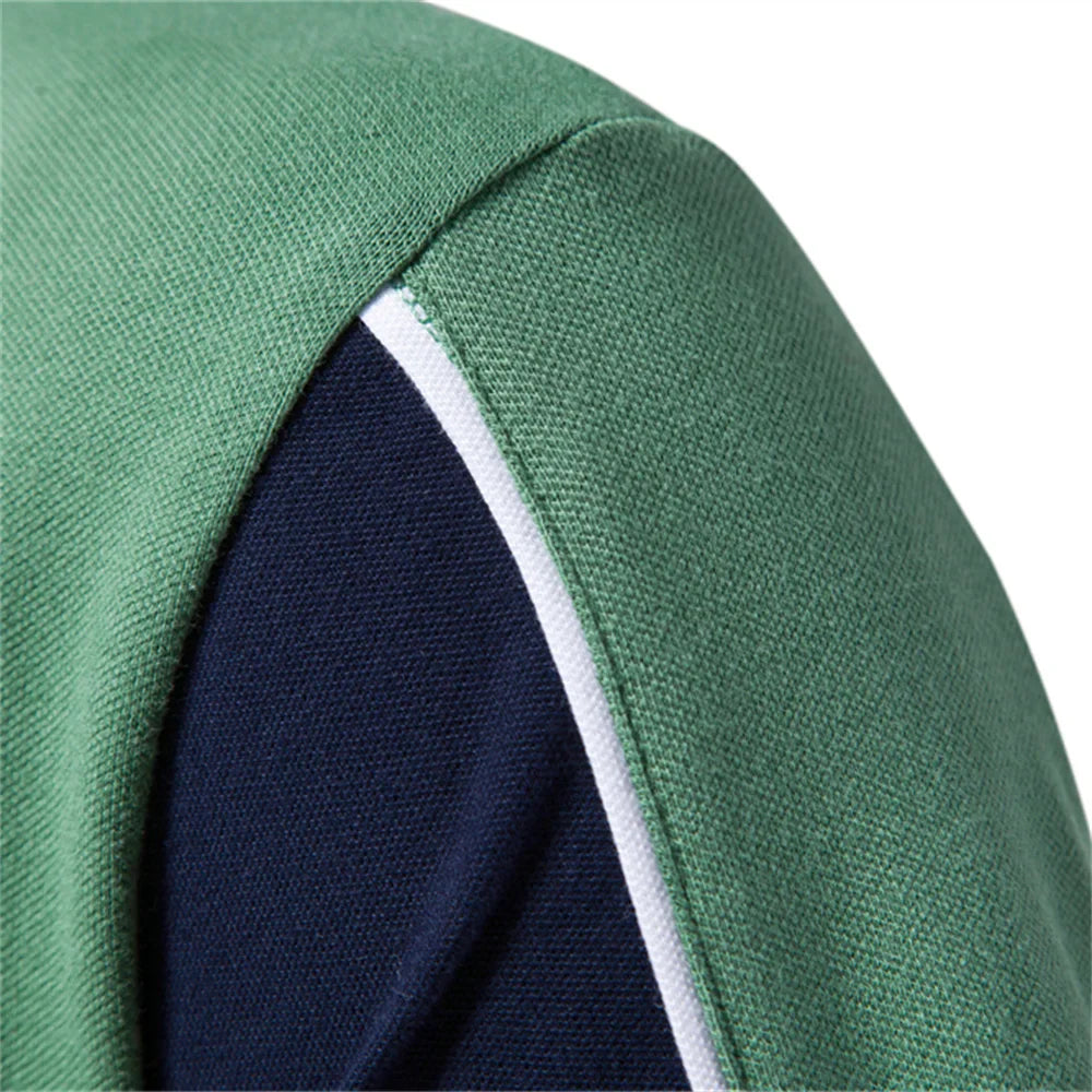 2024 New Summer Patchwork Polo Shirt For Men Brand Quality Short Sleeve Baseball Mens Polos