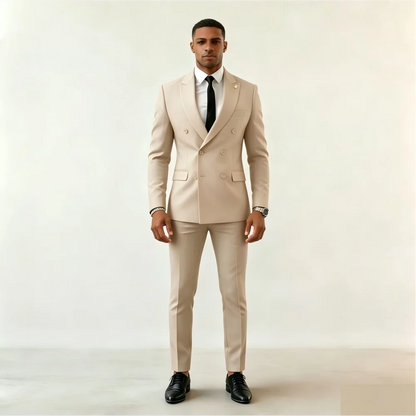 High Quality Slim Fit Men's Tuxedo Two-Piece Suit Smart Casual Wedding Business Wear