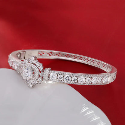 Luxury Moissanite Open Bangles 925 Sterling Silver GRA Certified Lab Diamonds Bracelets for Women Party Fine Jewelry Gifts