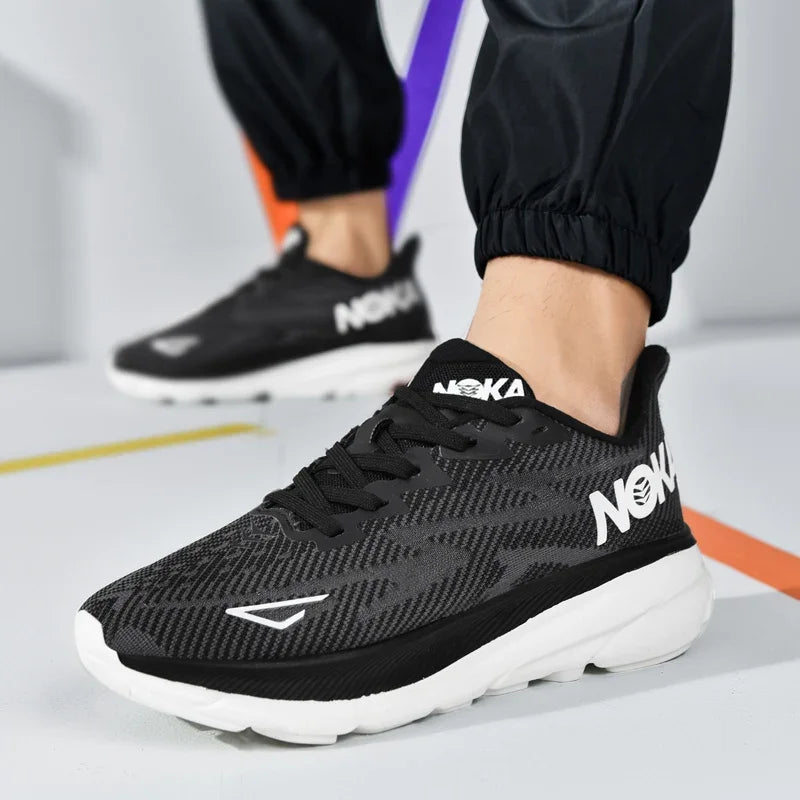 Men's Running Shoes Jogging Cushioning Outdoor Luxury Shoes Trainer Race Breathable Couple Non-Slip Sneakers Mesh Off-road Shoes