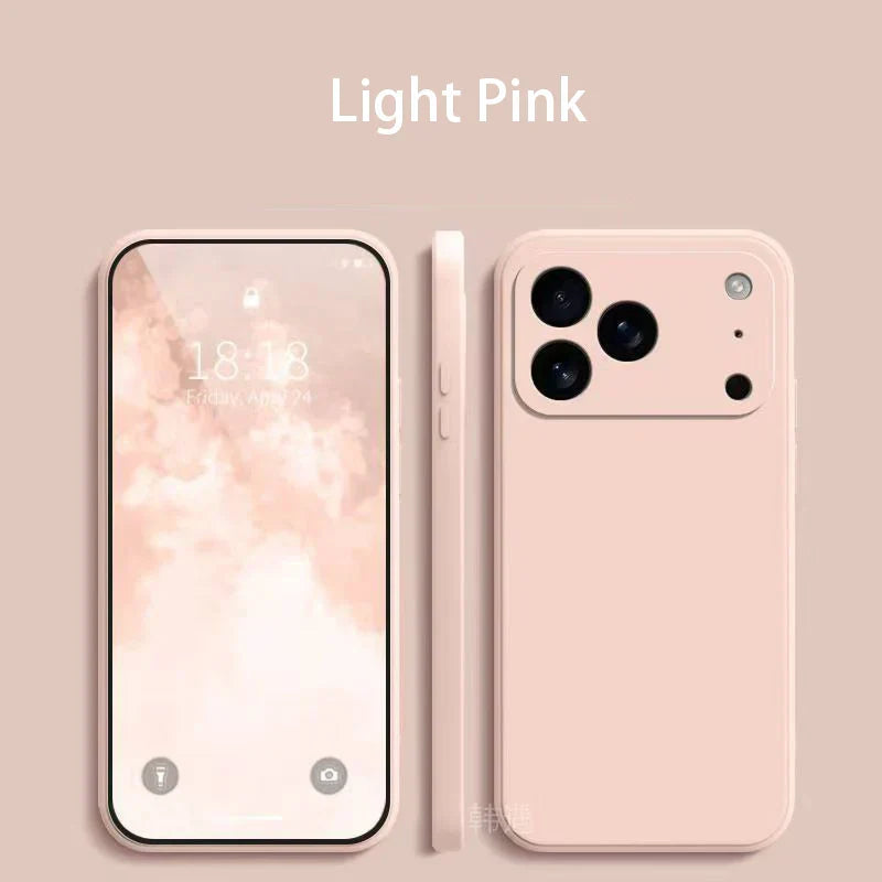 Square Liquid Silicone Phone Case for Apple iPhone 17 Pro Max 17 Air Soft Cover Case