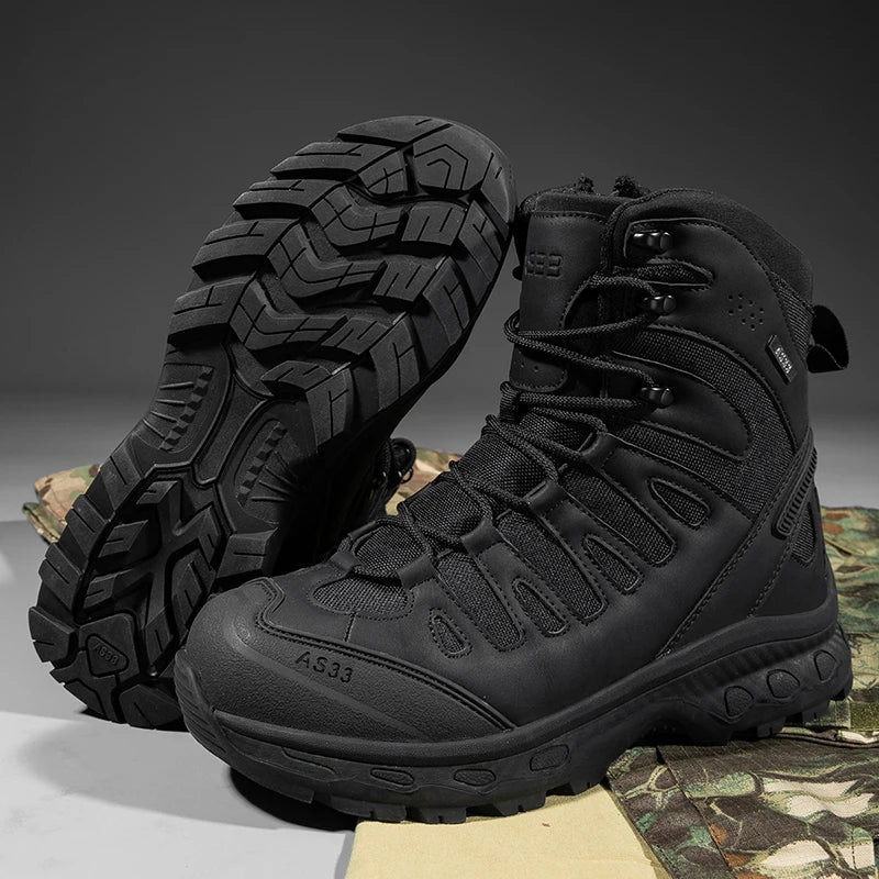 Men Tactical Boots Lace Up Brand Ankle Hiking Shoes Desert Work Boot Waterproof Size Plus Unisex Climbing Shoes