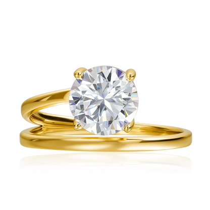 1CT 2CT Certified Moissanite Rings for Women Sparkling Brilliant Cut Wedding Bands 100% Real 925 Pure Silver Jewelry