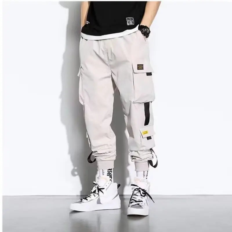 Spring and Summer Men's Casual and Cargo Pants Man Bound Feet Function Versatile Korean Version Trend Men's Trendy Brands