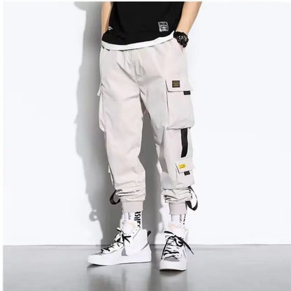 Spring and Summer Men's Casual and Cargo Pants Man Bound Feet Function Versatile Korean Version Trend Men's Trendy Brands