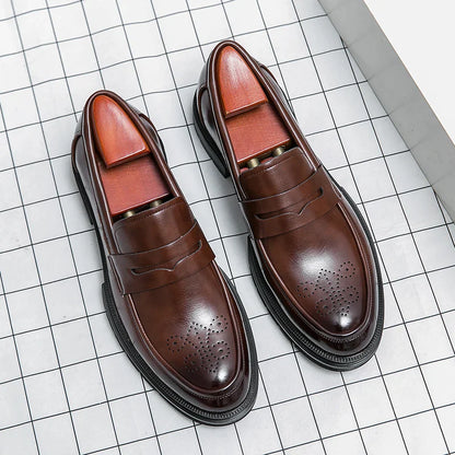 High Quality Men's Dress Shoes Office Casual Business Shoes For Men Brogues Leather Social Wedding Shoes Formal Loafers Male