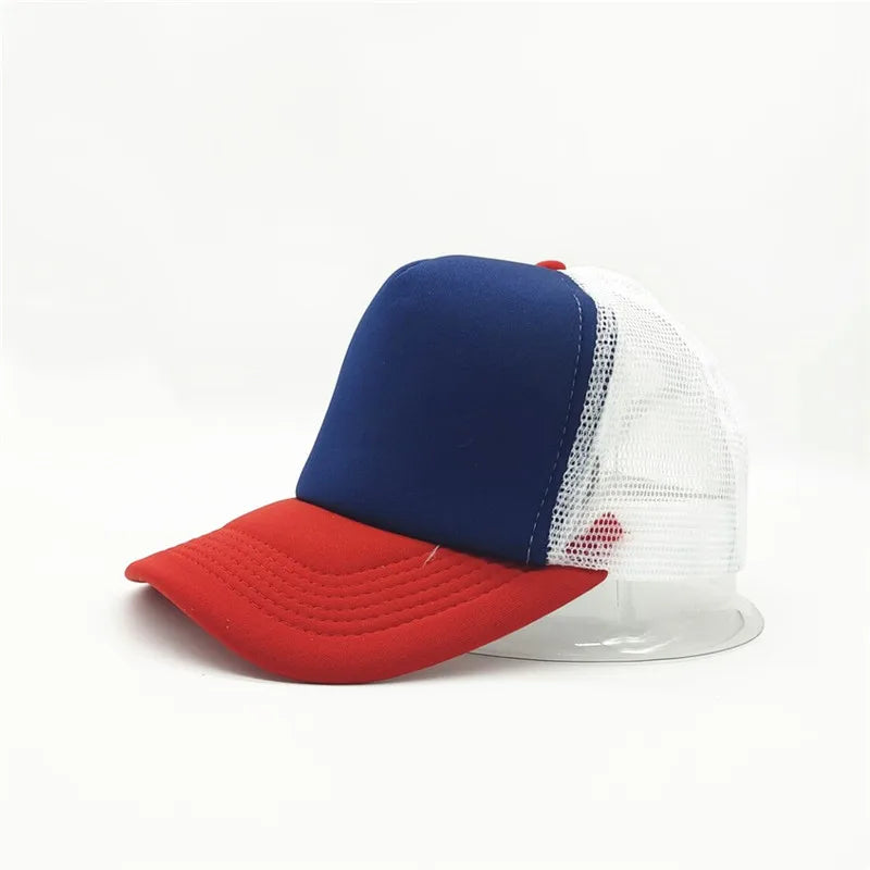 50 Color Unisex SummerTrucker Hat For Adult Net Baseball Cap Men Women Polyester Blank Mesh Adjustable Sun Hat Visor