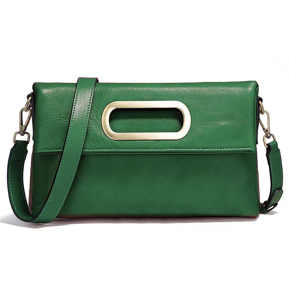 Genuine Leather Vintage Designer Handbag For Women Large Capacity Shoulder Bag New Brown Crossbody Bag Tote Bag Purse 2024