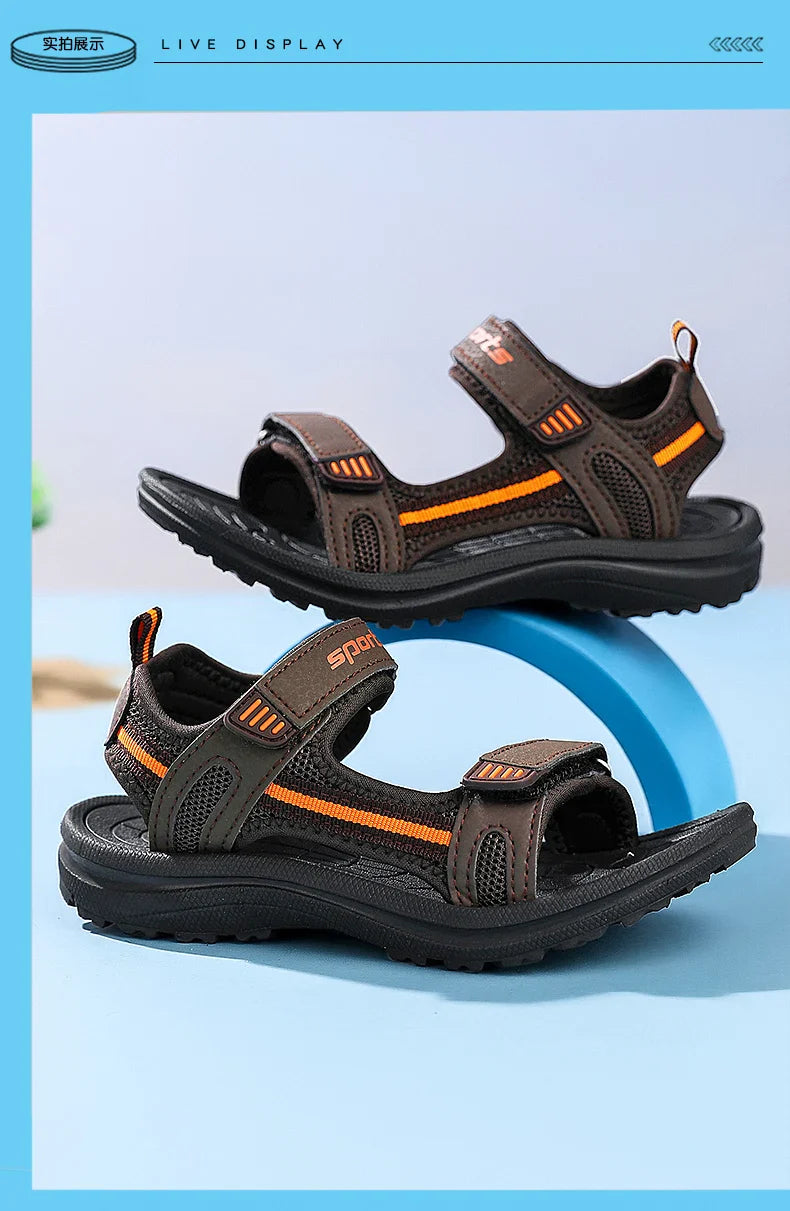 Summer Children Sandals Shoes Boys Girls Toddler Soft Non-Slip Baby Cute Princess Dance For Kids Student Outdoor Beach