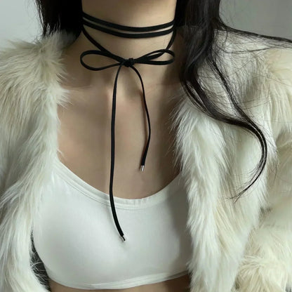 Heart Pendant Necklace for Women Men 85CM Adjustable Pull-out Sweater Chain Fashion Jewelry Accessory Gift