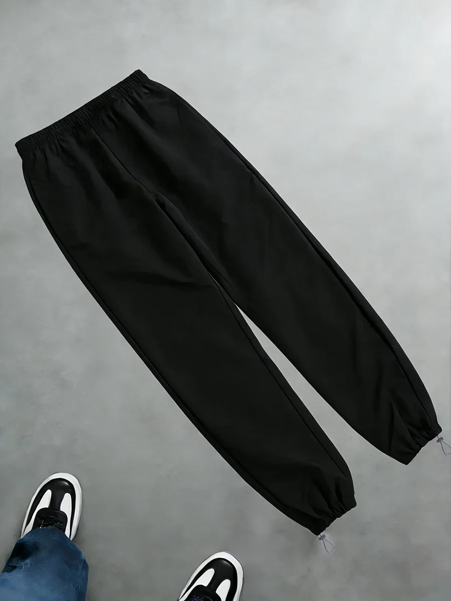 2026 Cross Print Sports Pants Summer Casual Lightweight Breathable Fitness Training Drawstring Long Pants Retro Street Style
