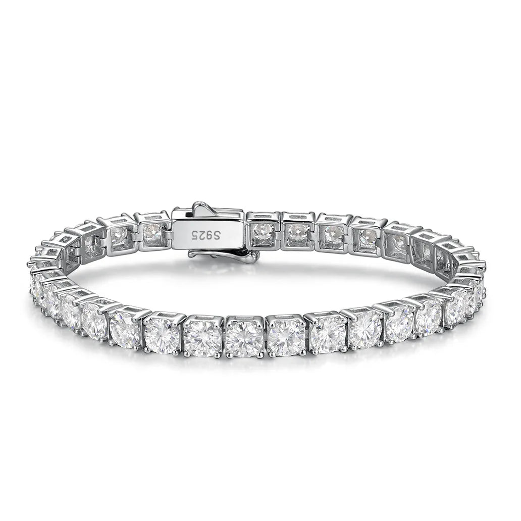 2-5mm Man Moissanite Tennis Bracelet S925 Sterling Silver for Women Full Lab Diamond sparkling Wedding Party Jewelry