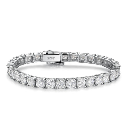 2-5mm Man Moissanite Tennis Bracelet S925 Sterling Silver for Women Full Lab Diamond sparkling Wedding Party Jewelry