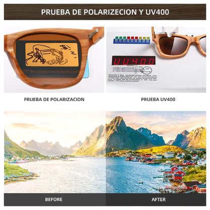 Men bamboo Wood Sunglasses Women Retro Vintage Polarized zebra Wooden Glasses Oculos De Sol Square Summer Goggle paper box