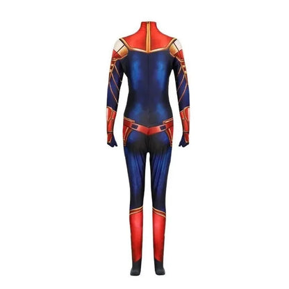 Movie Captain Cosplay Costume Women Superhero Cos Stage Jumpsuit Halloween Carnival Role Play Party Zentai Kids Adult