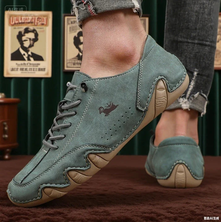 Botas de Tornozelo Masculinas Costura da Moda Leves Confortáveis Sapatos Casuais para Caminhada Tênis Respiráveis para Exterior Dirigir
