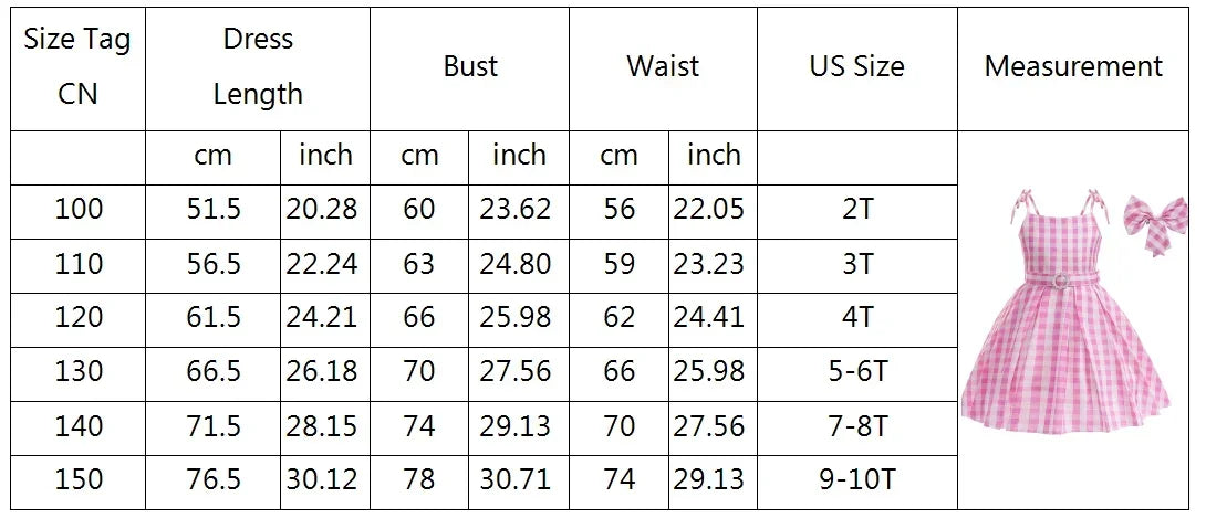 2025 Summer Beach Baby Girl Pink Cute Sleeveless Plaid Slim Strap Dress For Girl Cowboy Look Stripe Dress Set With Belt