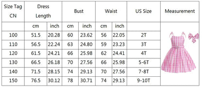 2025 Summer Beach Baby Girl Pink Cute Sleeveless Plaid Slim Strap Dress For Girl Cowboy Look Stripe Dress Set With Belt