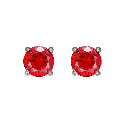 0.3-2CT Colorful Moissanite Studs Earrings for Women Sparkling Diamond Jewelry Certified 100% 925 Sterling Silver Earring