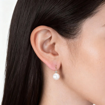Pearl Dangle Earrings Embellished with Swarovski Crystals Exquisite Fashionable Drop Earrings Imitation Freshwater Pearl Jewelry