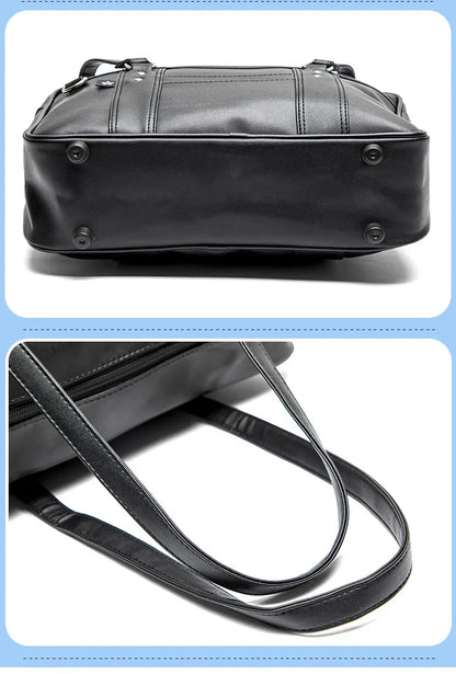 Briefcase high Students Bag Schoolbags Shoulder Bags14-16inch Laptop Bag's Messenger Bags Office HandbagPU Leather tote bag