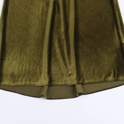 Women Red V-Neck Holiday Style Satin Texture Long Dress Sleeveless Summer Women's Back Zipper Fashion Sling Dresses