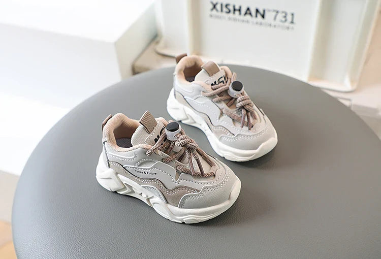 Children Sneakers for Boys Girls Lace-up Non-slip Spring New Girls Sport Shoes Classic Kids Casual Running Cute Toddler Shoes