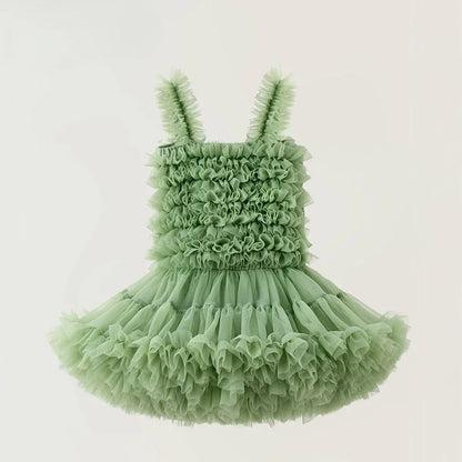 Fluffy Rabbit Skirt Girl Baby Dress Super Immortal Cake Fluffy Gauze Birthday Party Children's Princess Dress Summer