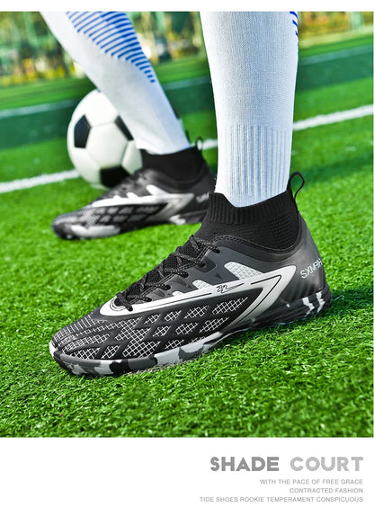 Double star youth football shoes, TF nail grip anti slip, unisex match training specific football shoes