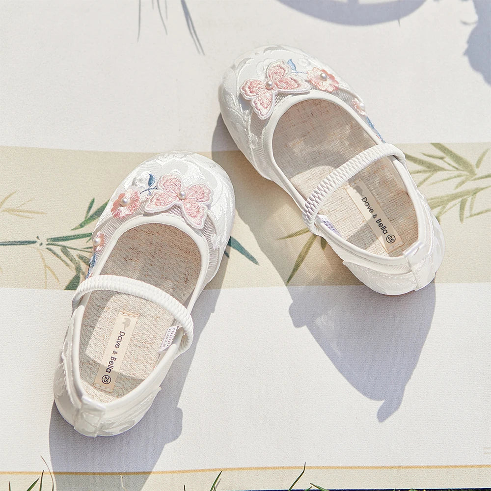 Girls Mesh Sandals Summer Children Cool Shoes Fashion Sweet Casual Party Breathable Satin Patterned Sandals DB2261272